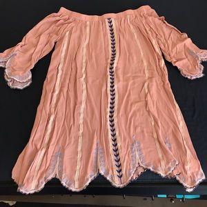 off the shoulder floral dress